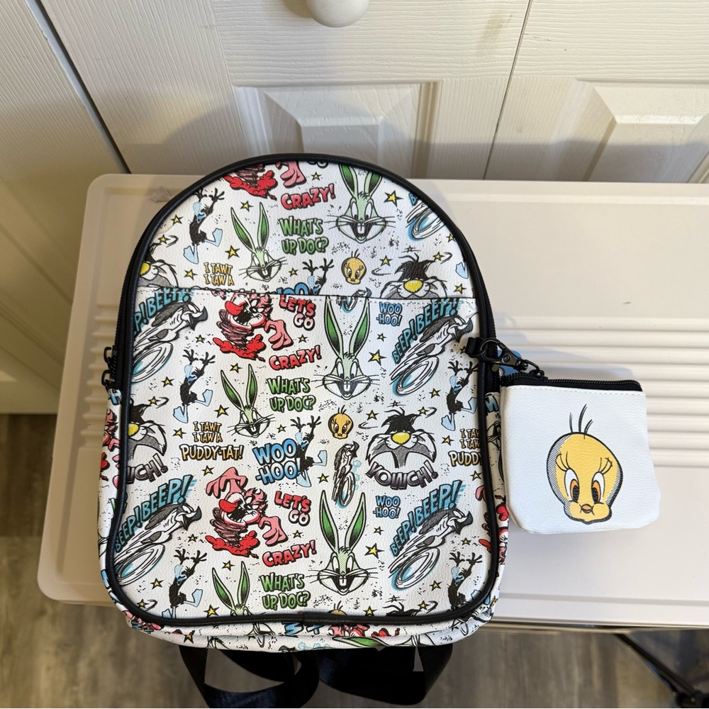Warner Bros. Looney Tunes Black Backpack with Coin‎ Pouch